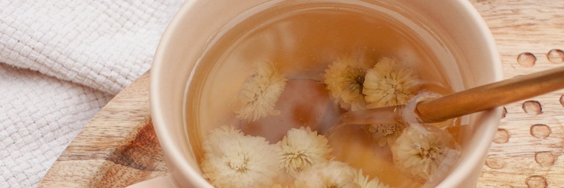 tea infused with camomille flowers